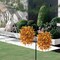 Artificial Faux Hanging Plants Flowers Basket for Outdoor Spring Decoration,Fake Silk Orange Mums planters UV Resistant Look Real for Home Porch Patio Balcony Yard Outside Summer Decor (Orange Yellow)